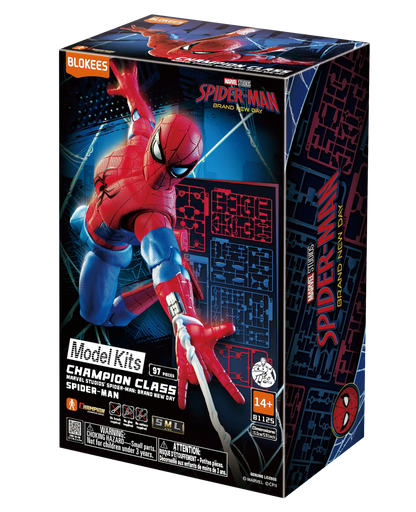 Figura Spider-Man Blokees Champion Class Model Kit Marvel Brand New Day 97 piezas