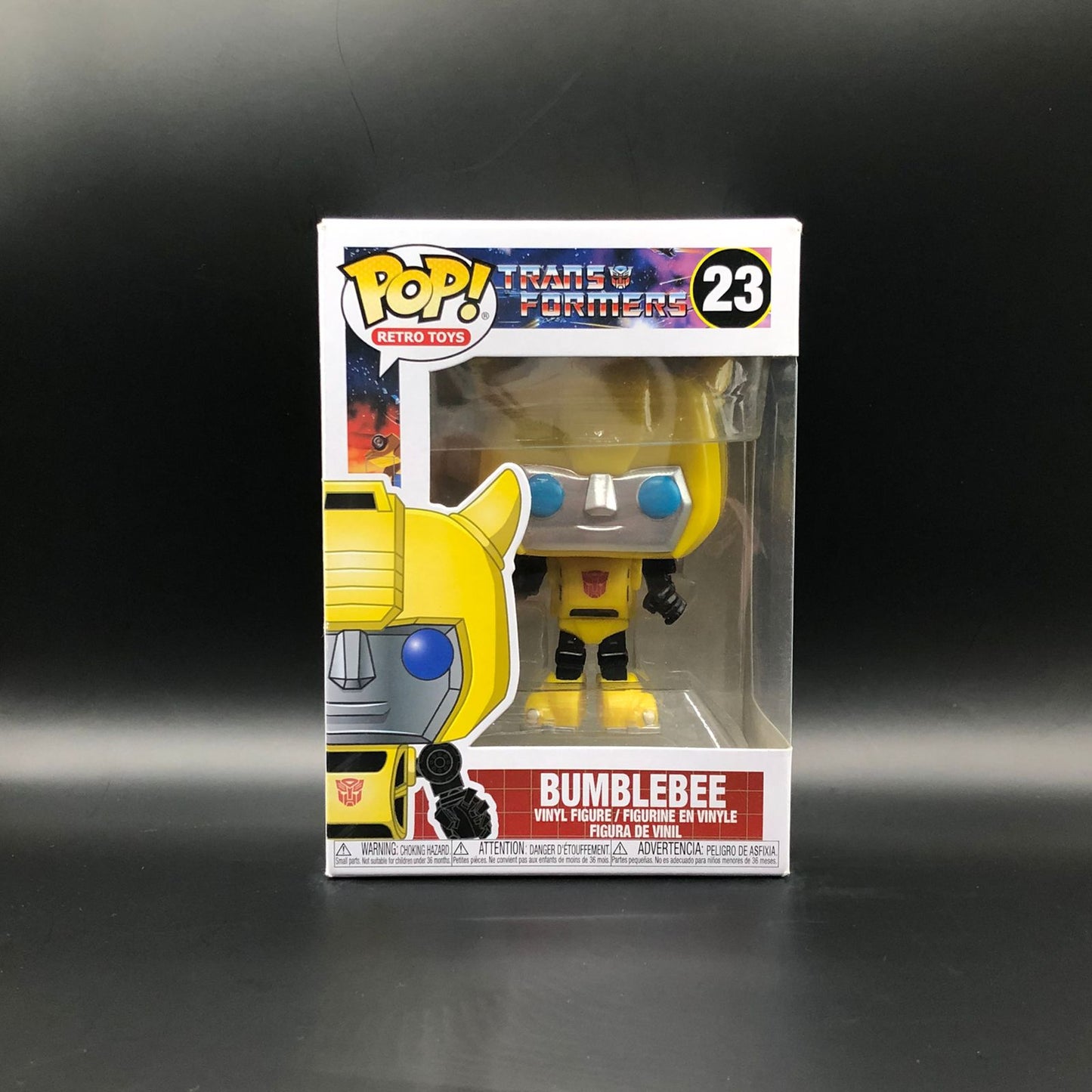 Funko Pop de Bumblebee de la serie Transformers Retro Toys #23