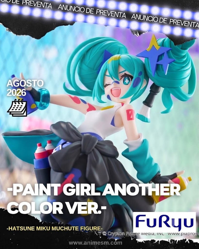 Hatsune Miku Muchute Figure -Paint Girl Another Color ver.-
