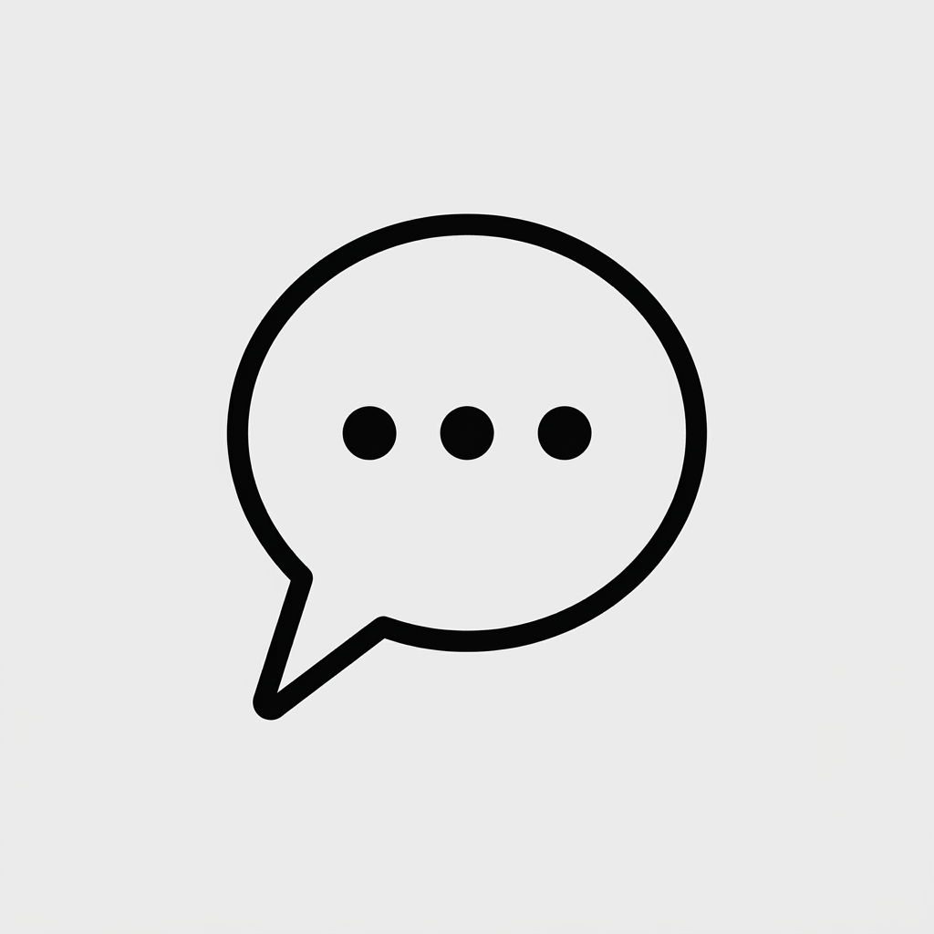 Icono de conversación con fondo gris sólido