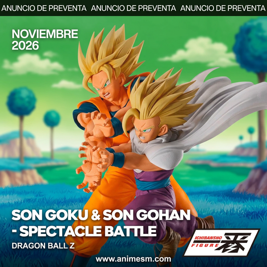 Ichibansho Son Goku y Son Gohan Spectacle Battle de Dragon Ball Z con paisaje de Namek, preventa noviembre 2026
