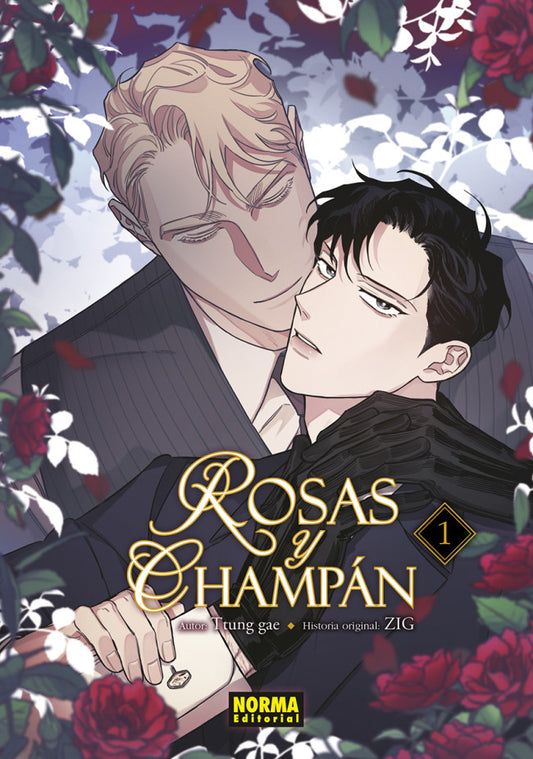 Portada de Rosas y Champaña Volumen 1, manhwa BL en español - Anime Store