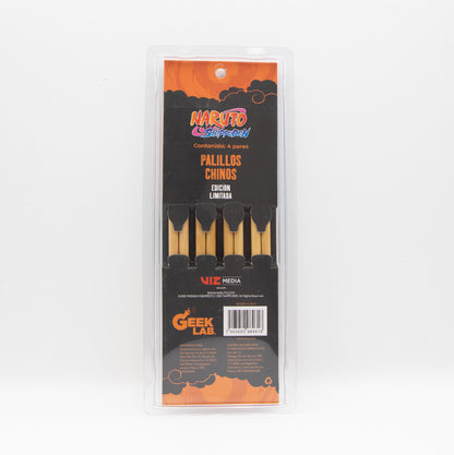 Palillos Chinos Coleccionables - Set De 4 Pares - Edición Limitada - Naruto Shippuden