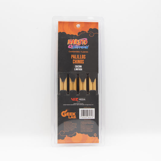 Palillos Chinos Coleccionables - Set De 4 Pares - Edición Limitada - Naruto Shippuden