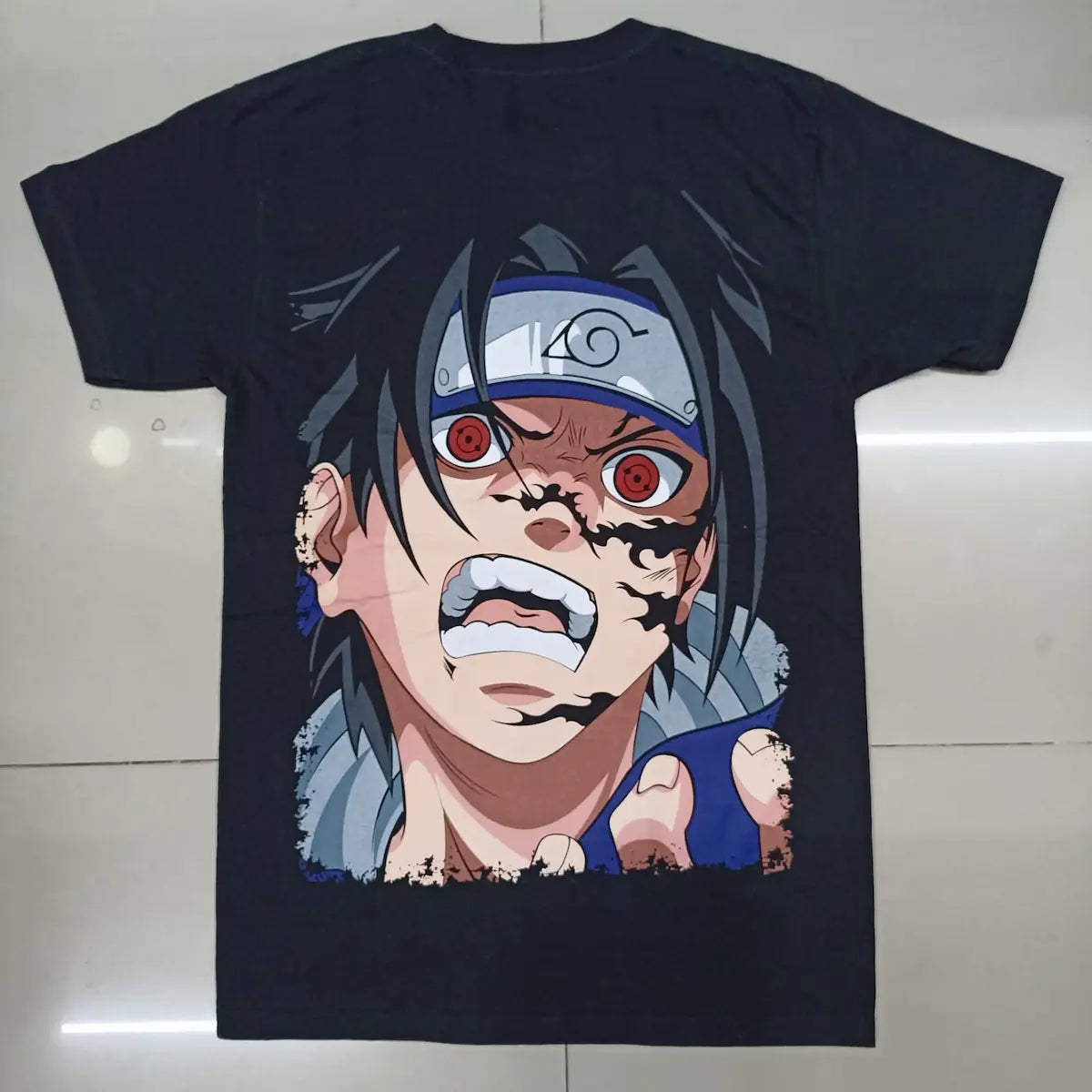 playera arcade naruto sasuke marca de maldicion