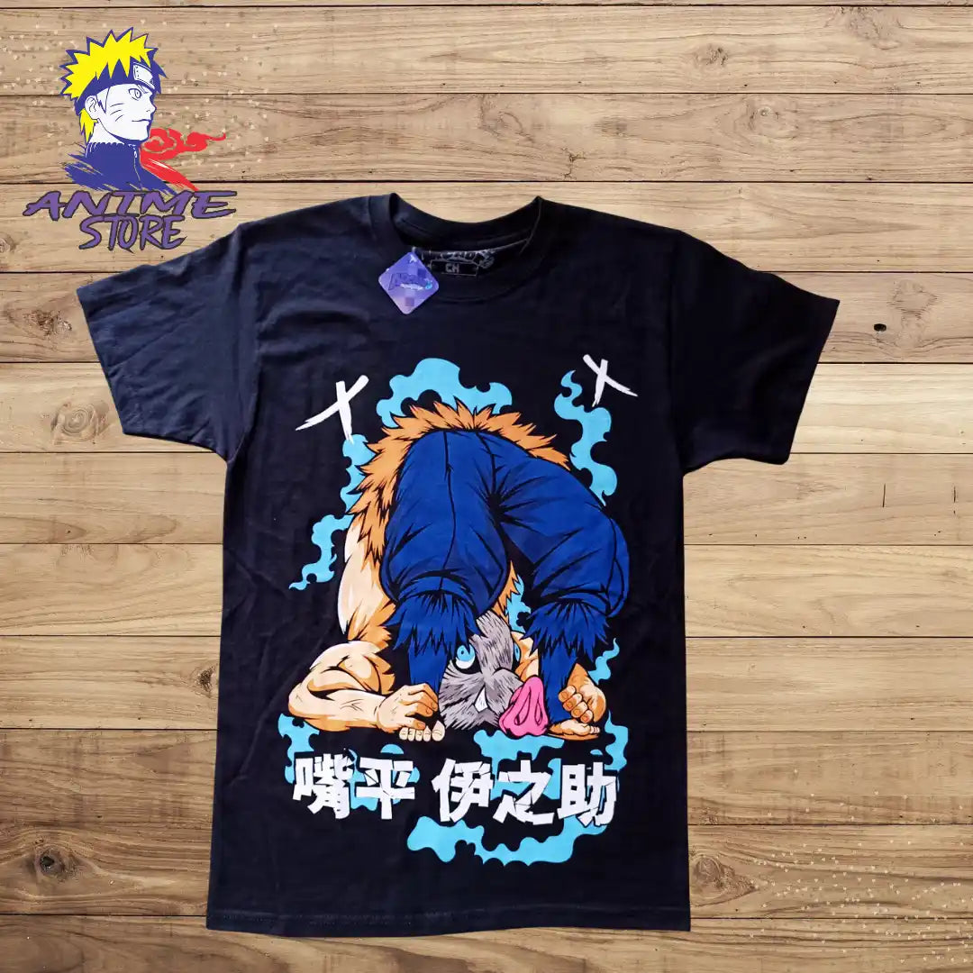 Playera demon slayer inosuke flexibilidad
