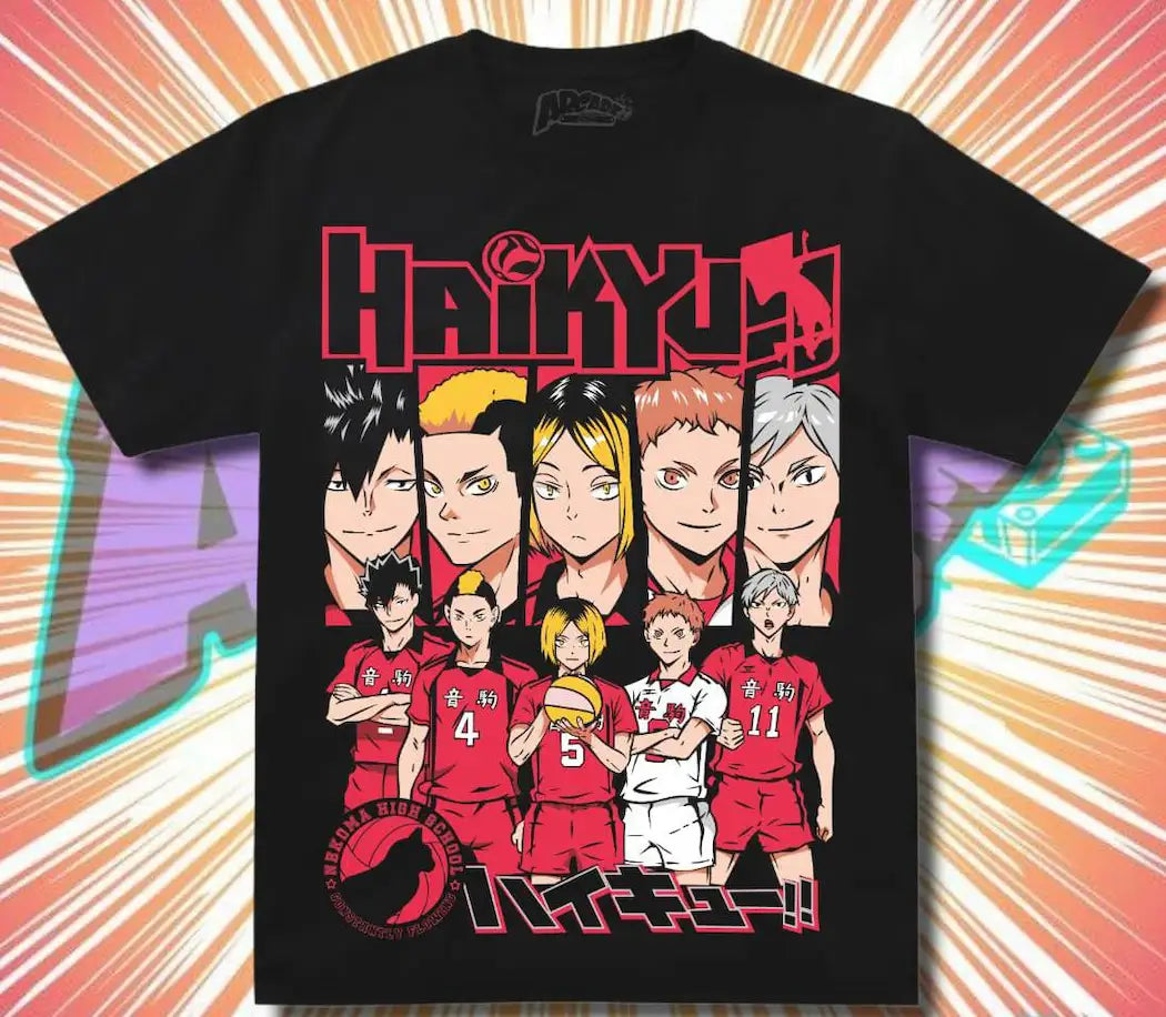 Playera haikyu equipo nekoma
