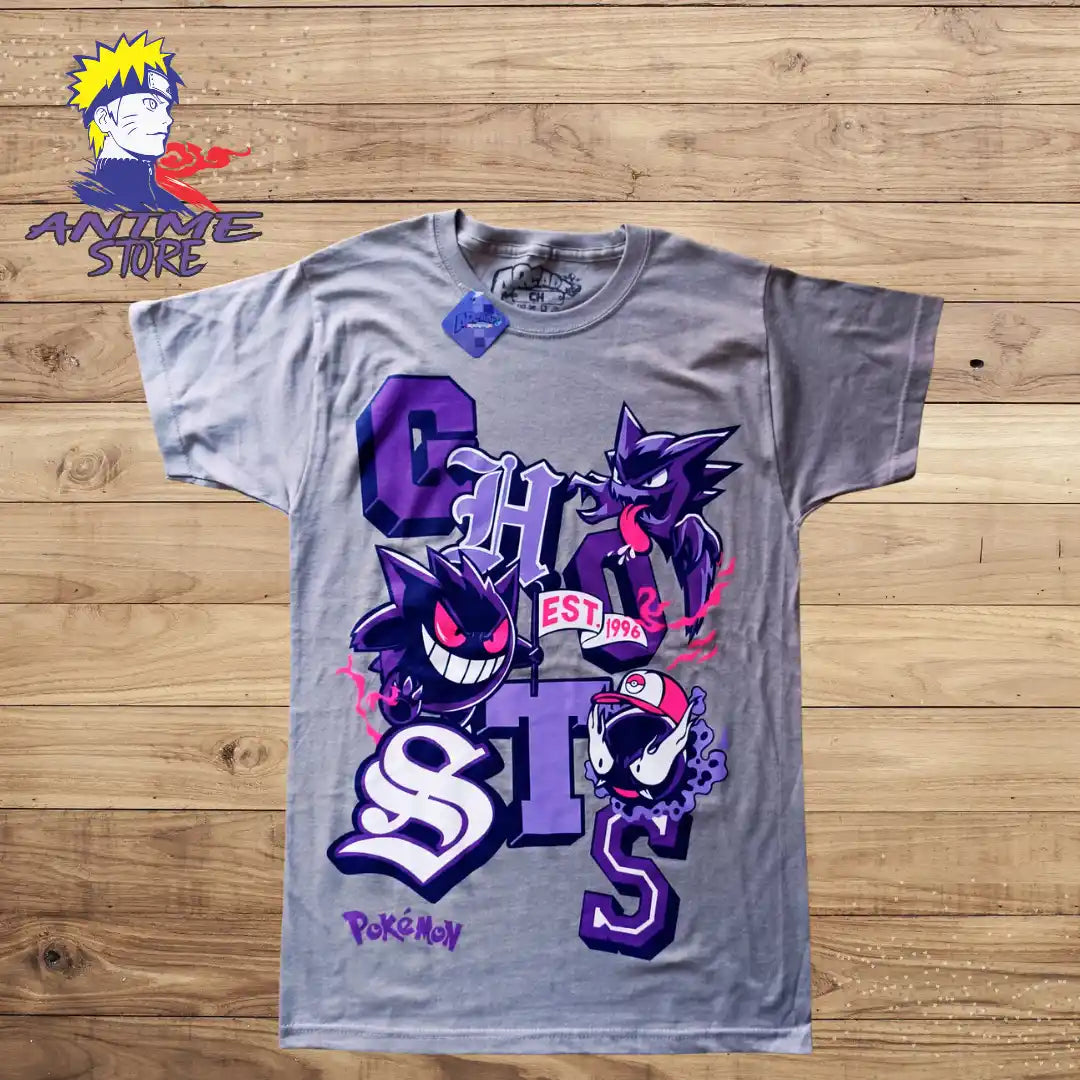 Playera pokemon tipo fantasma