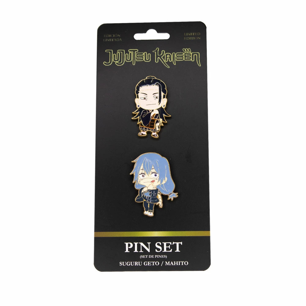 Set De Pines Metalicos-Edicion Limitada-Suguru Geto y Mahito-Jujutsu Kaisen