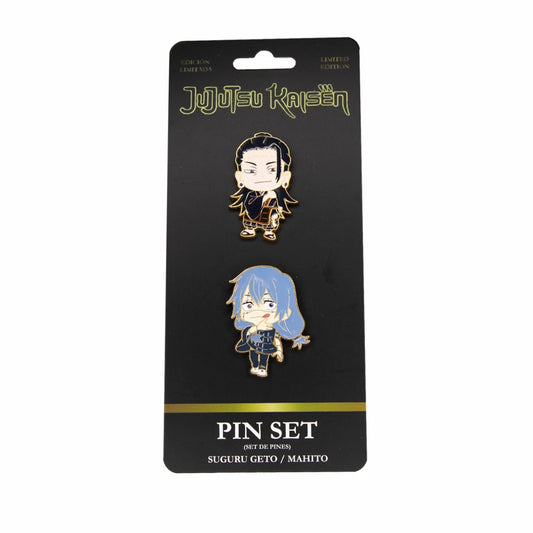 Set De Pines Metalicos-Edicion Limitada-Suguru Geto y Mahito-Jujutsu Kaisen