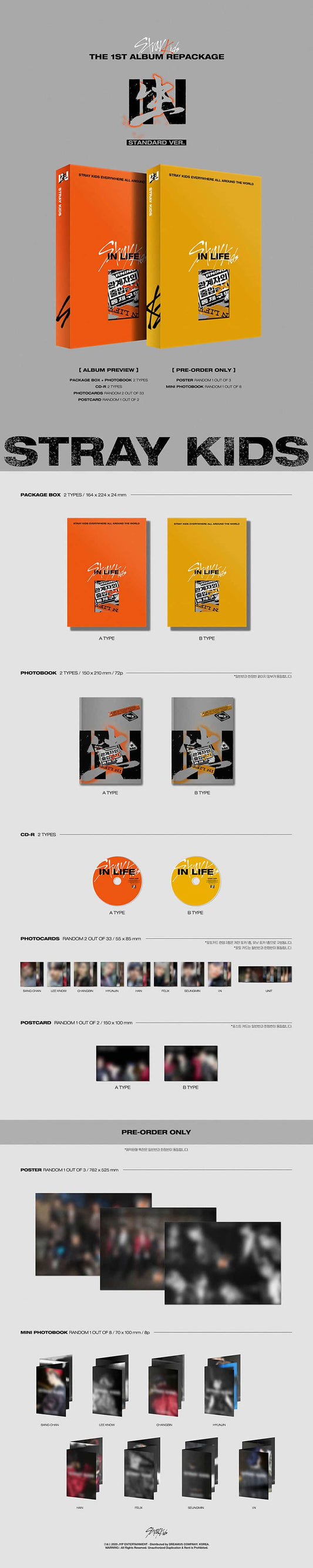 Album Kpop STRAY KIDS – The 1st full album [In Life] Original | Envío a todo México - Anime SM