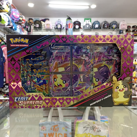 Tcg pokemon crown zenith morpeko v-union premium playmat collecion (español)