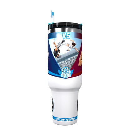 Termo Jumbo Acero inoxidable hermetico 1.1 L-Edicion Limitada-Tsubasa  vs Hiuga-Captain tsubasa