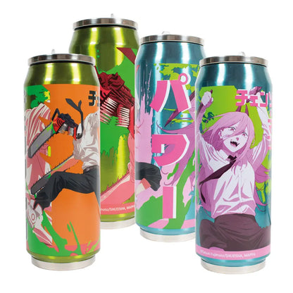 Termo Lata Dual Set Acero Inoxidable 520 ML-Edicion Limitada- Power y Chainsaw Man 2